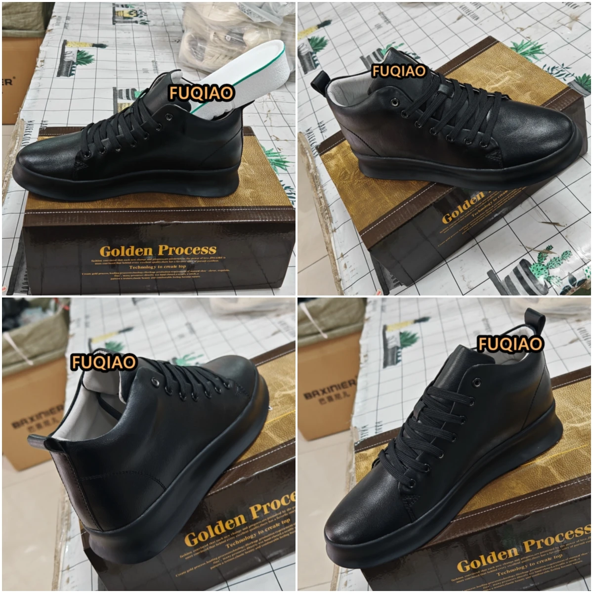 Men Sneakers Height Increase S - Men'S Shoes Black And White 评论和价格