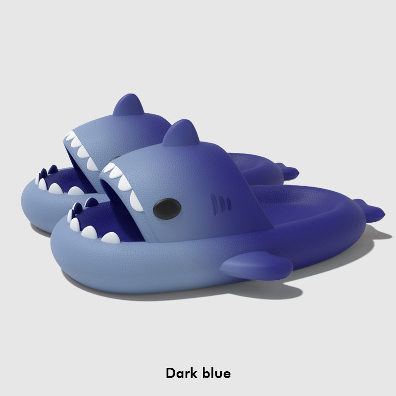 Cute Cartoon Shark Slippers Fo - Men Shoes Size To Women 评论和价格