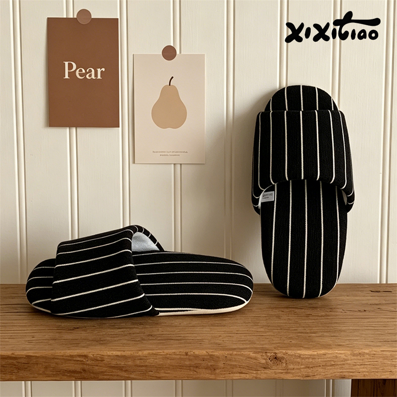 XIXITIAO Stripe Indoor Slipper - Men Shoes Size To Women 评论和价格