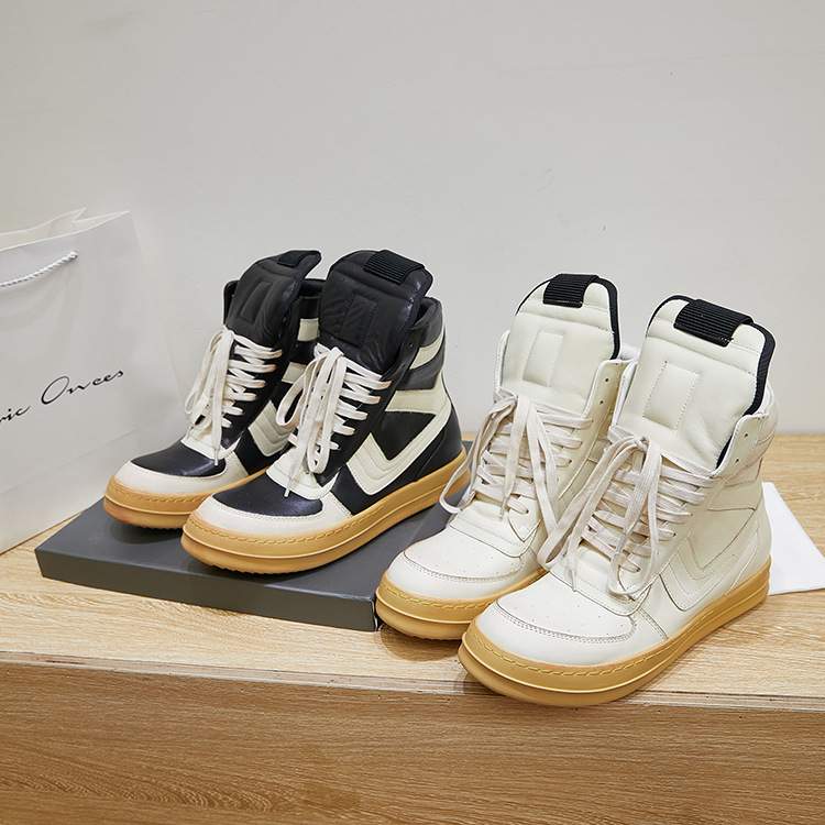 High Top Ankle Boots Black Whi - Men'S Shoes Black And White 评论和价格