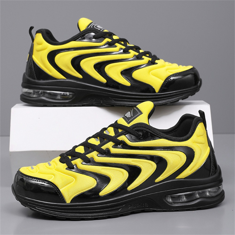 Men Black White Wavy Striped A - Men'S Shoes Black And White 评论和价格