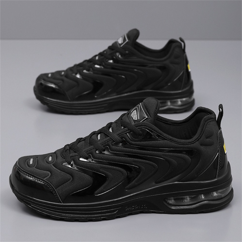 Men Black White Wavy Striped A - Men'S Shoes Black And White 评论和价格
