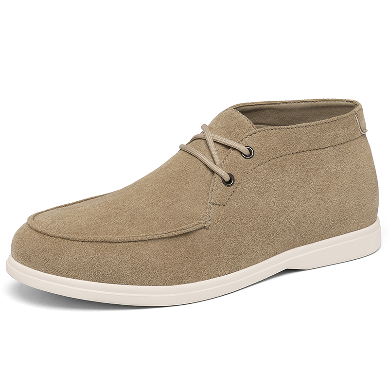 Classic British Style Suede Le - Men'S Shoes Black And White 评论和价格