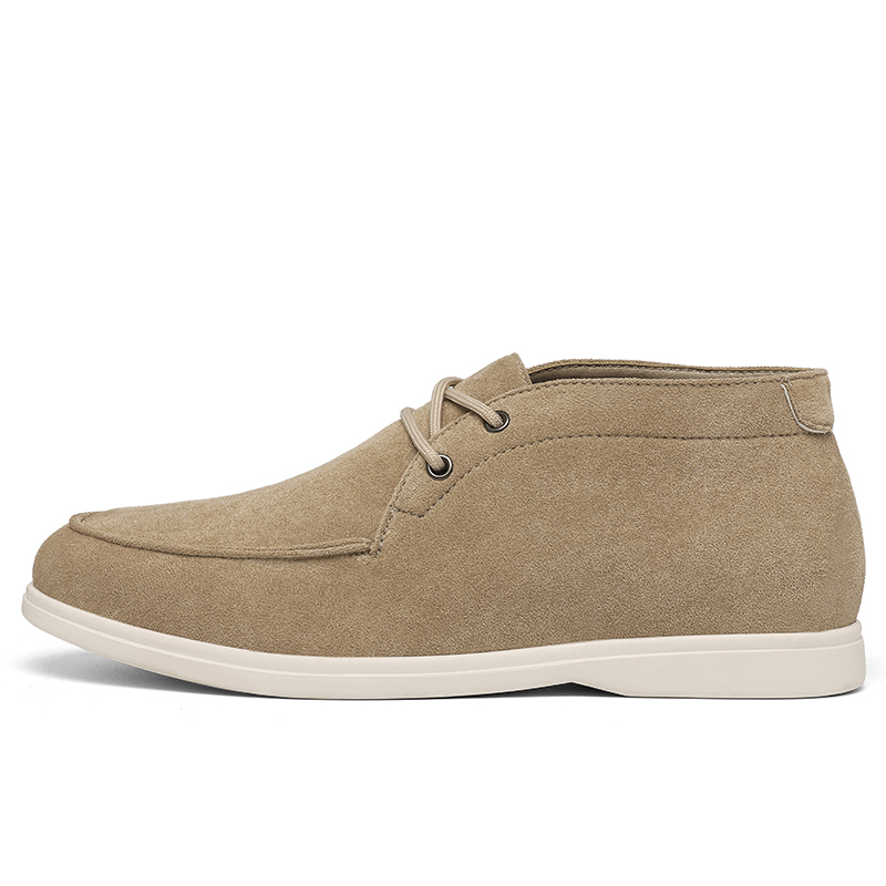 Classic British Style Suede Le - Men'S Shoes Black And White 评论和价格