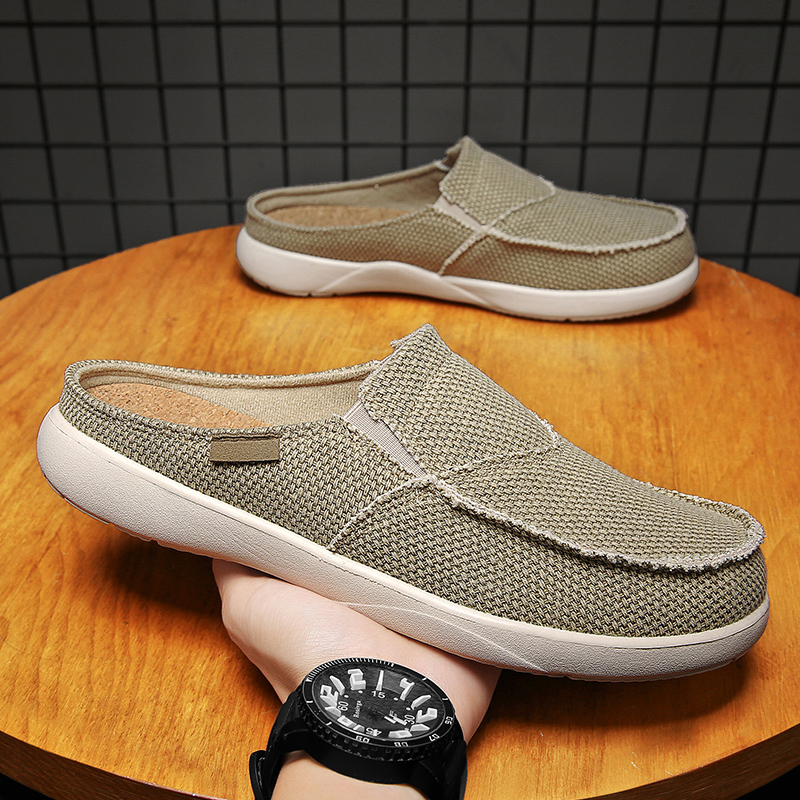 Canvas Slip on Half Shoes for  - Men'S Shoes Daily Use 评论和价格
