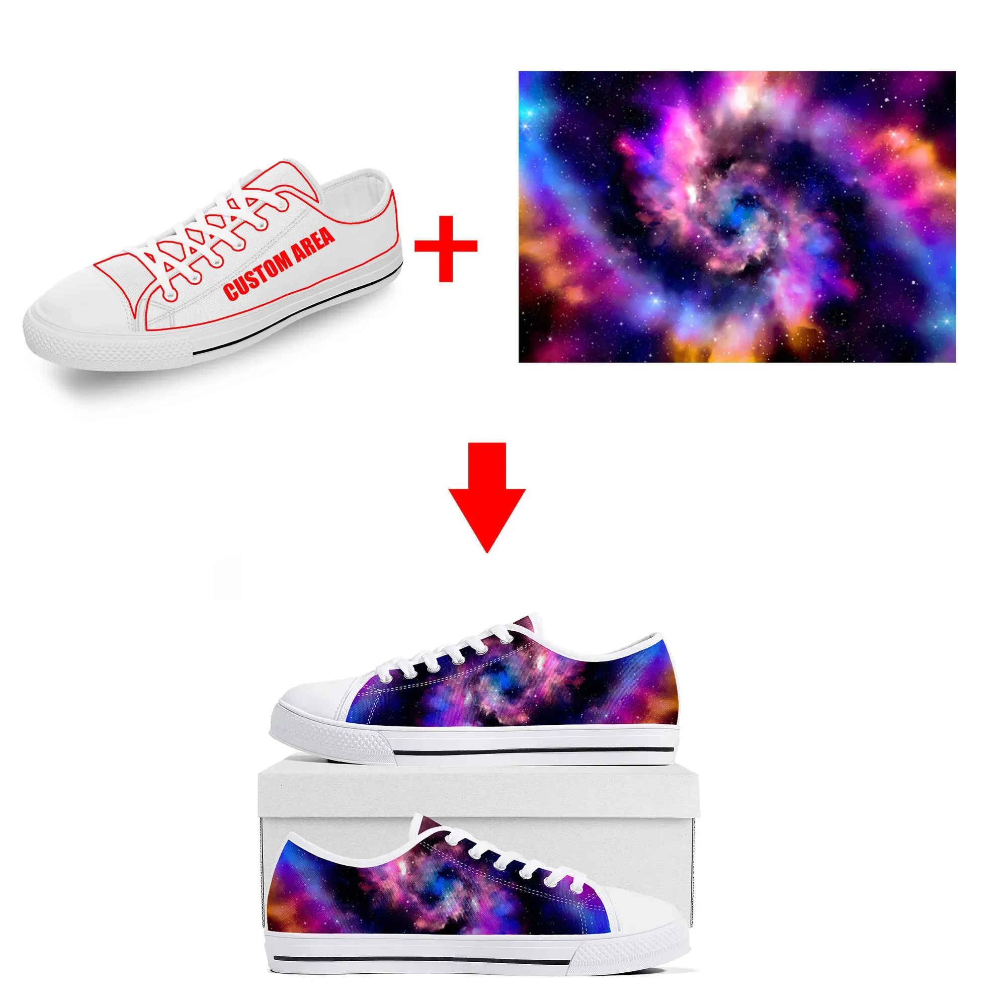 Custom Made Low Top Sneakers W - Men'S Shoes Black And White 评论和价格