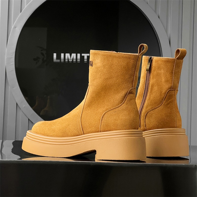 Winter Europe America Retro Th - Men'S Shoes To Increase Height 评论和价格