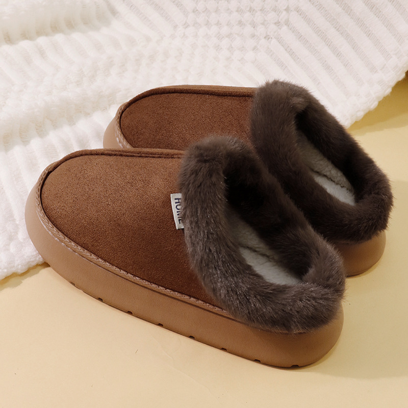 Women Men Winter Plush Slipper - Men'S Shoes Daily Use 评论和价格