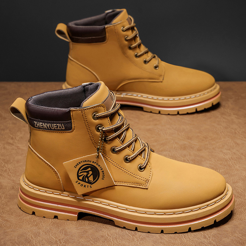 Autumn and Winter Retro Short  - Men'S Shoes To Increase Height 评论和价格