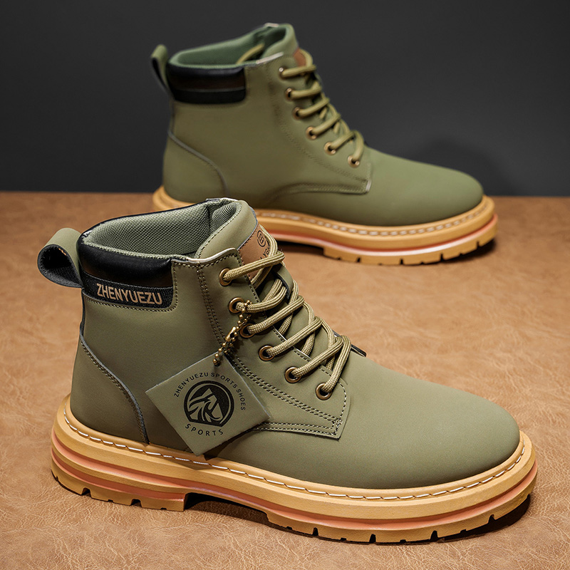 Autumn and Winter Retro Short  - Men'S Shoes To Increase Height 评论和价格