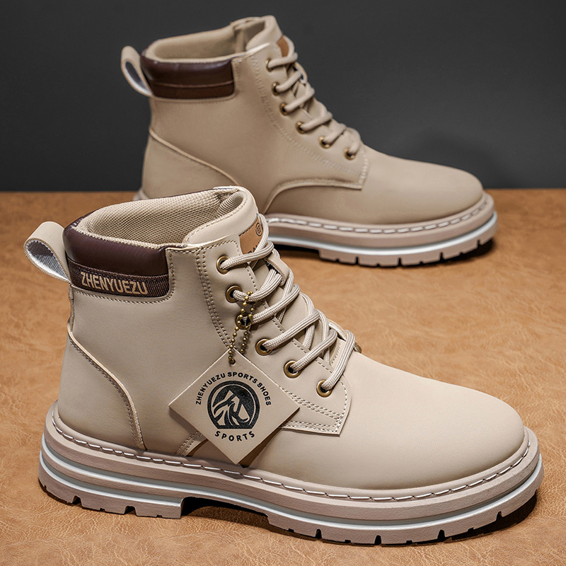 Autumn and Winter Retro Short  - Men'S Shoes To Increase Height 评论和价格