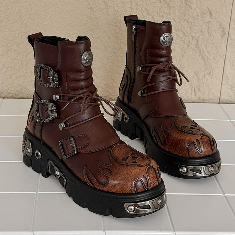 Men Height Increasing Punk Sty - Men'S Shoes To Increase Height 评论和价格
